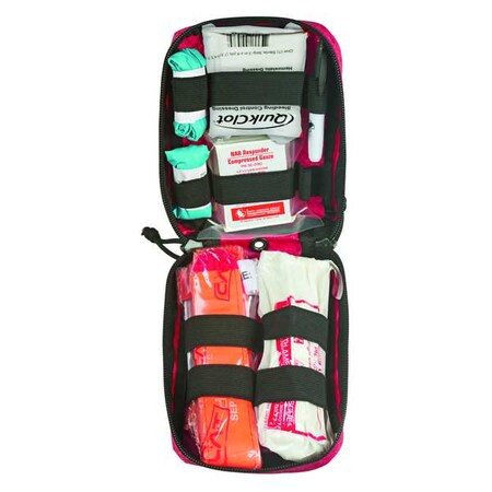 First Aid Trauma Kit, Nylon Bag, 12 Components, 1 People Served