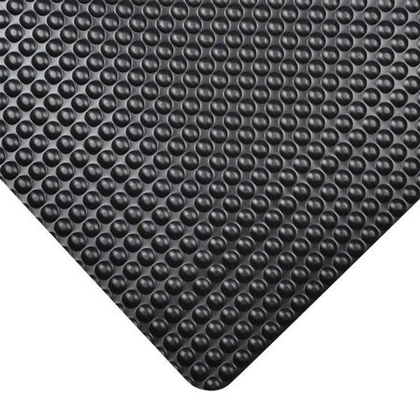 Antifatigue Mat, 5 ft. L x 3 ft. W, 3/4" Thickness, Vinyl, Bubble, Black