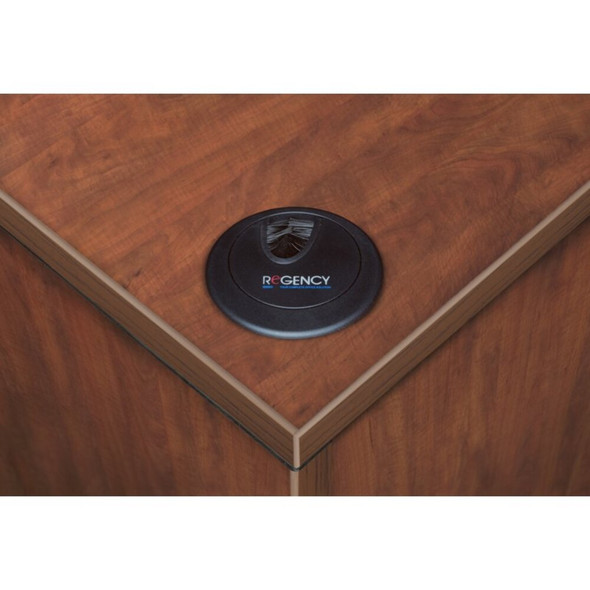 Pedestal Desk Legacy 71" Single Pedestal L-Desk,47" Re, Cherry  LLDSP713547CH