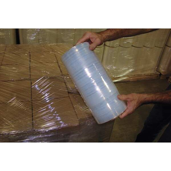 Stretch Wrap, 12" W x 1500 ft. L, 90 ga, Cast Style, Clear, Standard Duty