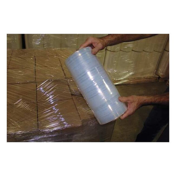 Stretch Wrap, 12" W x 1500 ft. L, 90 ga, Cast Style, Clear, Standard Duty