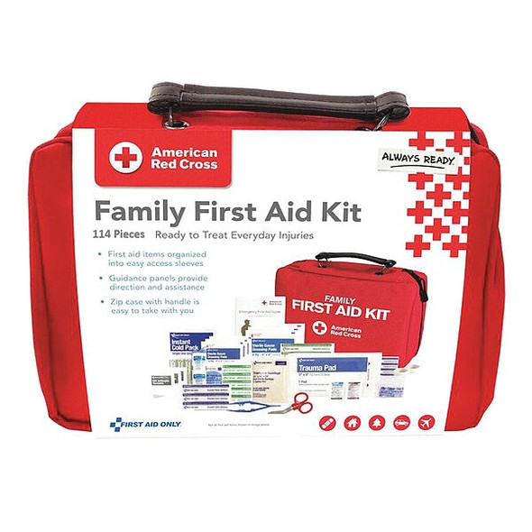 First Aid Kit and Housing, Nylon 115 Components, 25 People Served