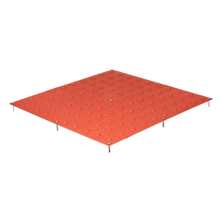 Detectable Warning Tile Steel Colonial Red, 60 in W x 24 in L, 1/16 in Thick