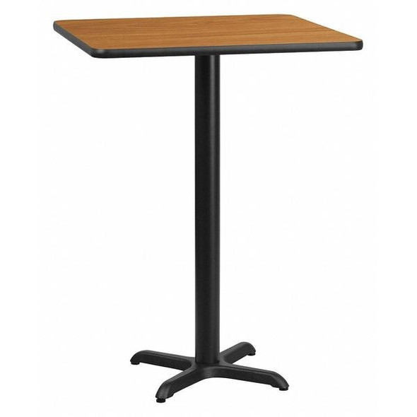 Square Natural Laminate Table, Laminate Top, Wood Grain