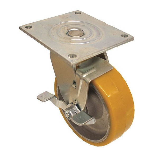 Manufacturer Varies Plate Caster,Swivel,Polyurethane,9 1/2"H P21S-UA080R-15-WB
