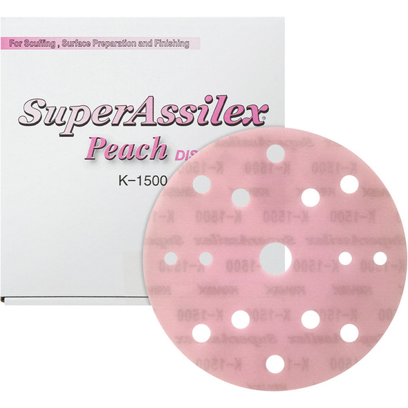 6” Super Assilex Dustless Discs - Peach 15/H-K-1500 193-2525