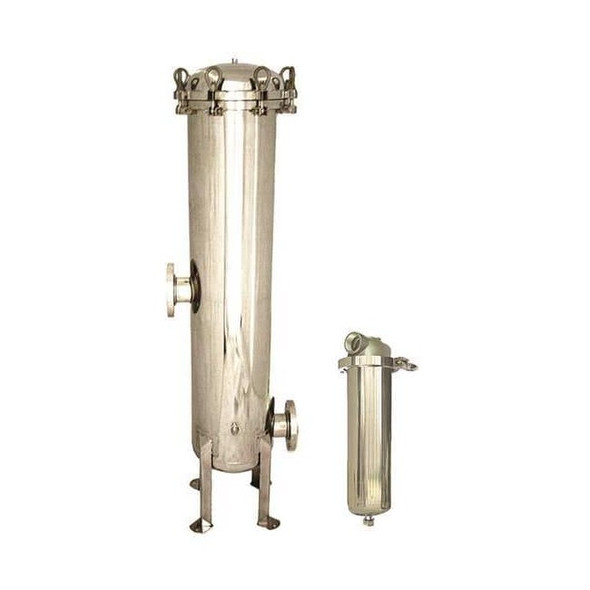 Fulflo FilterHousing,16inH,31/2inDia,Silver EHG01S1T