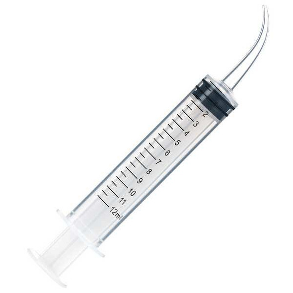 Globe Scientific Syringe,12 mL,Straight/Curved Trans,PK50 159014 Globe Scientific Syringe,12 mL,Straight/Curved Trans,PK50 159014