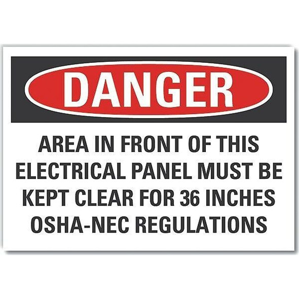 Lyle Decal,Danger Area In Front,7 x 5", LCU4-0709-RD_7X5 LCU4-0709-RD_7X5