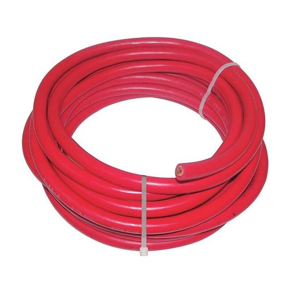 Westward Welding Cable,2/0,25 ft.,Red,Rubber 19YE37
