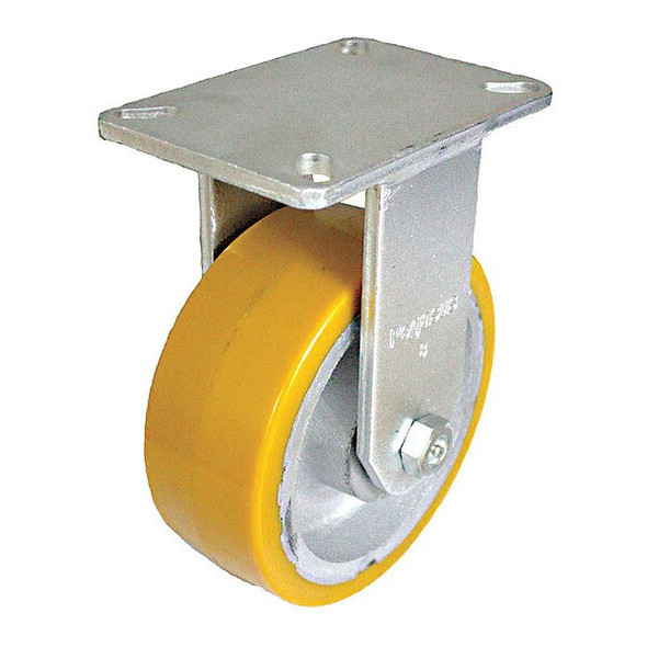 Manufacturer Varies Plate Caster,2500 lb. Load,Yellow Wheel P29R-UY080K-18