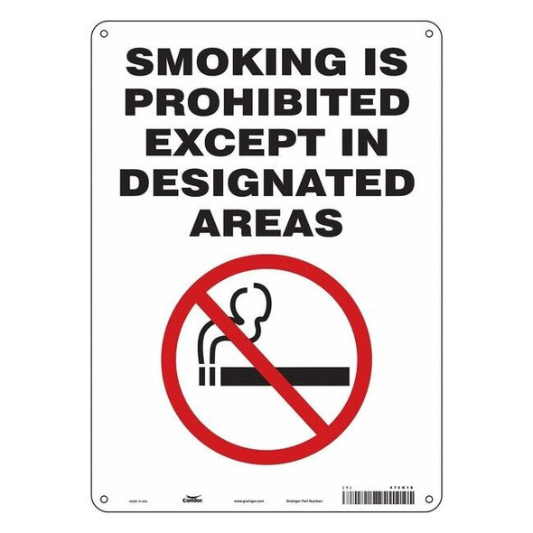 Safety Sign, 14 in H, 10" W, Polyethylene, Vertical Rectangle, English, 474K18