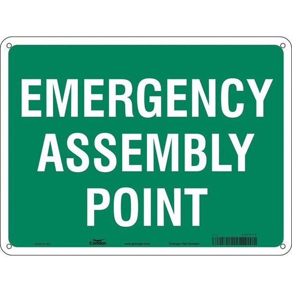 Condor Safety Sign,18 in x 24 in,Polyethylene 465P73 Condor Safety Sign,18 in x 24 in,Polyethylene 465P73