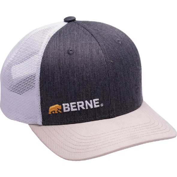 Berne Charcoal Heather Offset Logo Mesh-Back Cap H182CCH20400