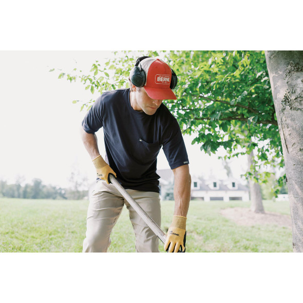 Berne Deep Red Badge Logo Trucker Cap