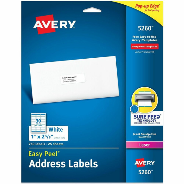 Avery&reg; Easy Peel Address Label 5260