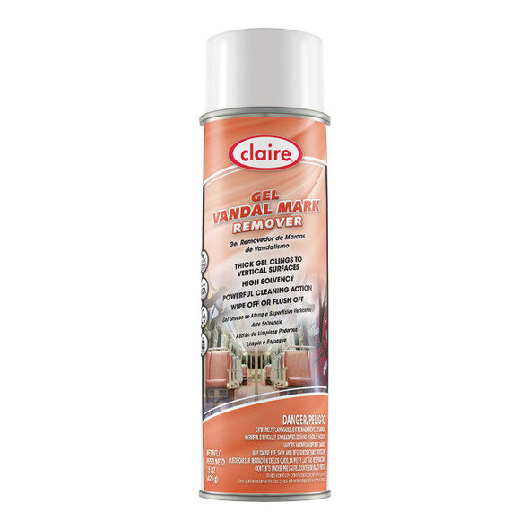 Claire® Gel Vandal Mark Remover, 15 oz Aerosol, 12/Case