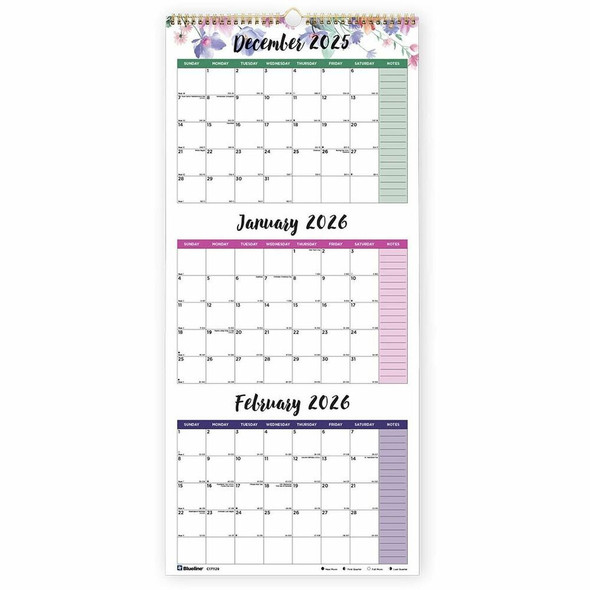 Blueline Floral Calendar C171129