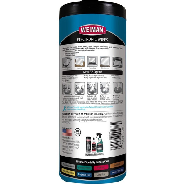 Weiman e-Tronic Cleaning Wipe 93ACT SPR-WMN93ACT