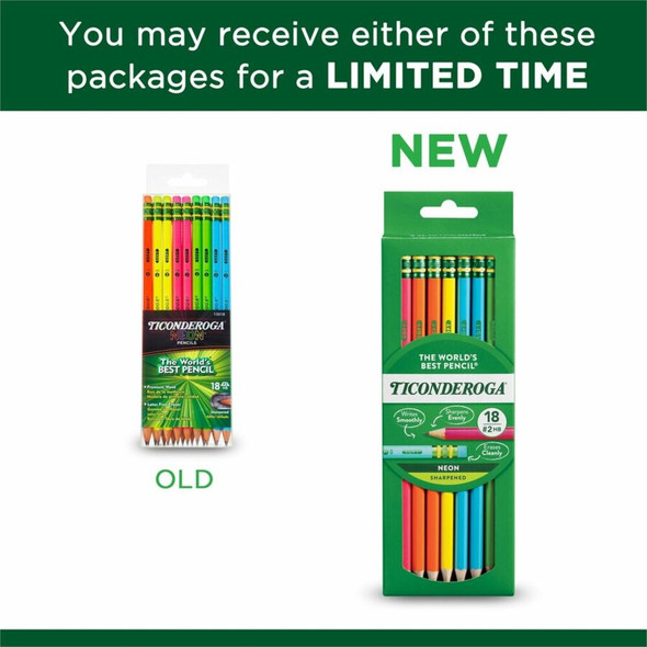 Ticonderoga Neon Wood Pencil X13018 SPR-DIXX13018