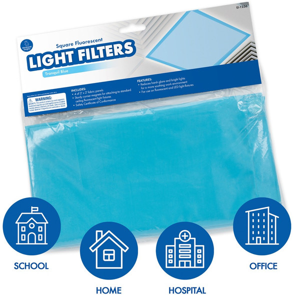 Educational Insights Square Fluorescent Light Filters (Tranquil Blue) - 4 / Pack Educational Insights Square Fluorescent Light Filters (Tranquil Blue) - 4 / Pack