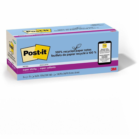 Post-it&reg; Super Sticky Note Pad 654R24SSTCP