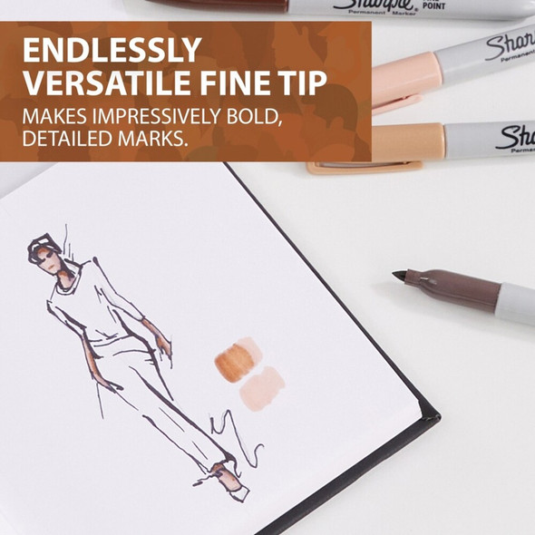 Sharpie Fine Point Permanent Marker - Assorted Ink - 12 - Pack 2154107 SPR-SAN2154107