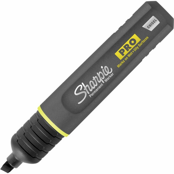 Sharpie PRO Chisel Tip Permanent Markers - Broad, Medium, Fine Marker Point - Black Ink - 1 Dozen