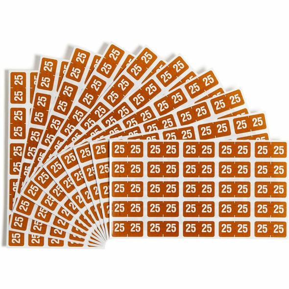 Smead ETS Color-Coded Year Labels - 1/2" Height x 1" Width - Brown - 250 / Pack