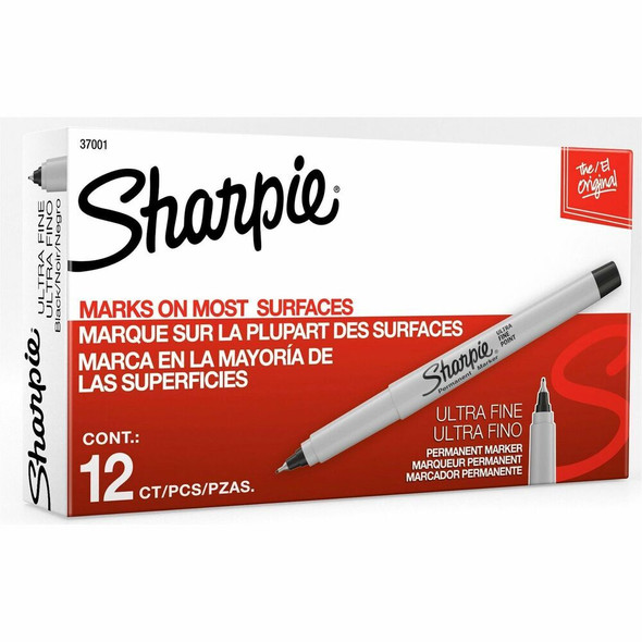 Sharpie Ultra Fine Permanent Markers - Black Ink - 1 Dozen