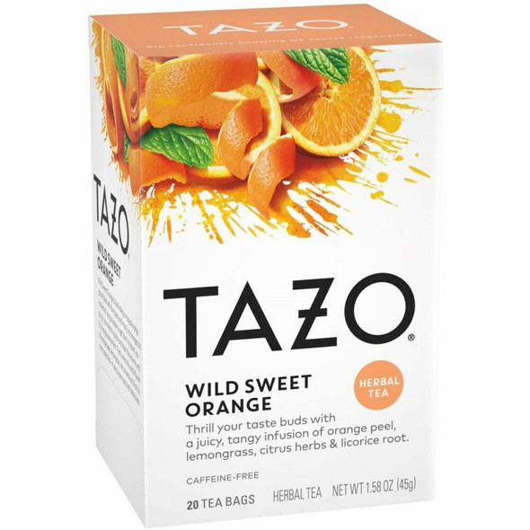 Tazo Wild Sweet Orange Herbal Tea Bag - Caffeinated - Organic - 20 / Box
