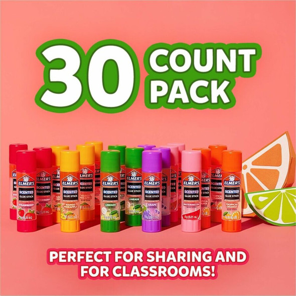 Elmer's Scented Glue Sticks - 0.21 oz - Tropical Mix - 30 - Box 2175692 SPR-EPI2175692