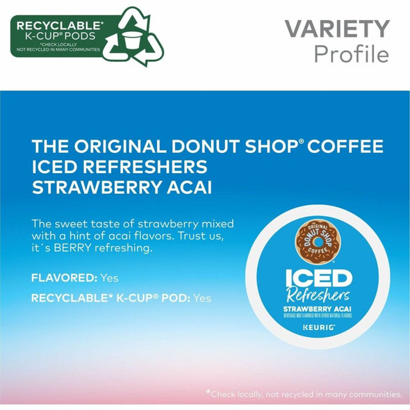 The Original Donut Shop&reg; K-Cup Iced Refreshers - Strawberry Acai - 20 - Box 0237 SPR-GMT0237