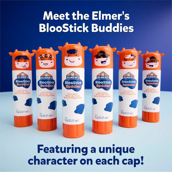 Elmer's BlooStick Buddies Glue Sticks - 0.21 oz - Blue - 4 - Pack 2213740 SPR-EPI2213740