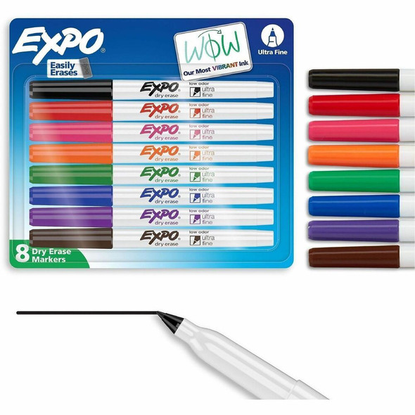 Expo Dry Erase Markers - Erasable - Assorted Ink - 8 / Set