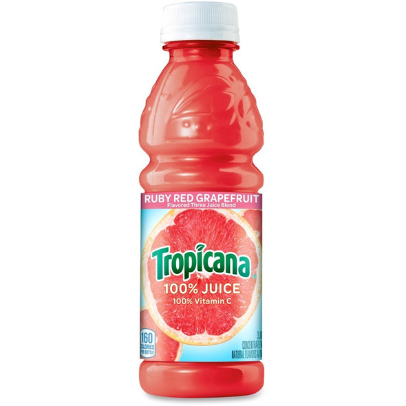 Tropicana Bottled Ruby Red Grapefruit Juice - 10 fl oz (296 mL) - 24 / Carton