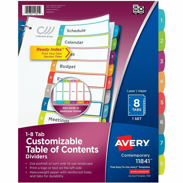 Avery Ready Index Index Divider 11841