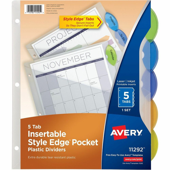 Avery&reg; Style Edge Pocket Divider 11292