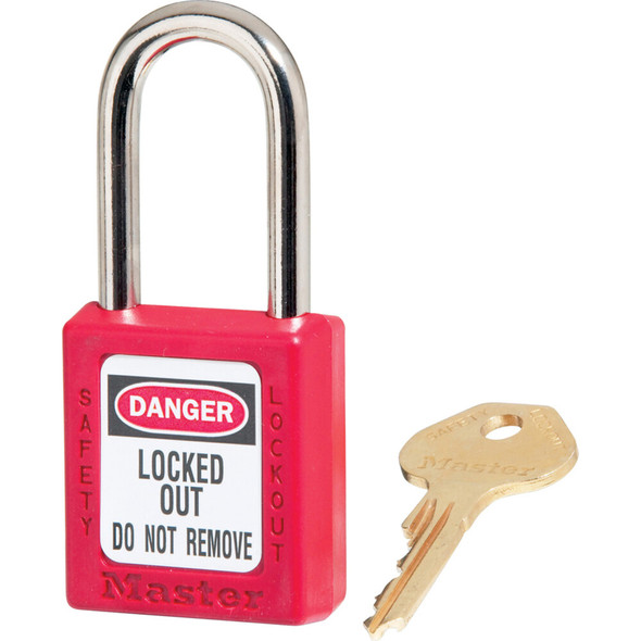 Master Lock Danger Red Safety Padlock - 0.25" Shackle Diameter - Red - 6 - Pack 410REDPK SPR-MLK410REDPK
