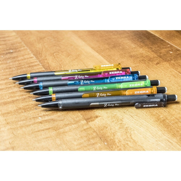 Zebra Z-Grip Plus Mechanical Pencil - 0.7 mm Black Lead - Refillable - 1 Dozen 55410 SPR-ZEB55410