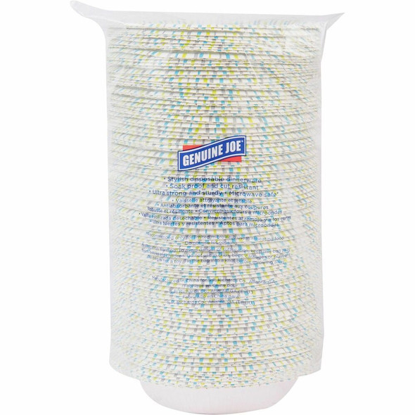Genuine Joe 12 oz Paper Bowls - Disposable - Multi - 125 / Pack