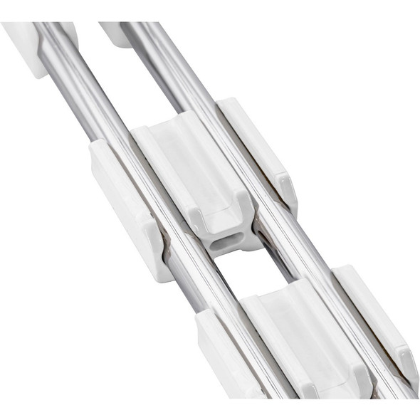 Lorell Stacking Chair Ganging Clips - White - Plastic - 1 Pack