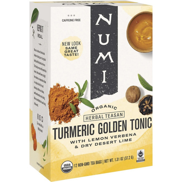 Numi Organic Turmeric Golden Tonic Herbal Tea Bag - 1.3 oz - Organic - 1 Box
