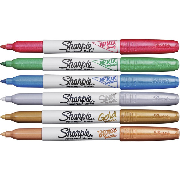Sharpie Metallic Permanent Marker - Alcohol Based - 6 / Set