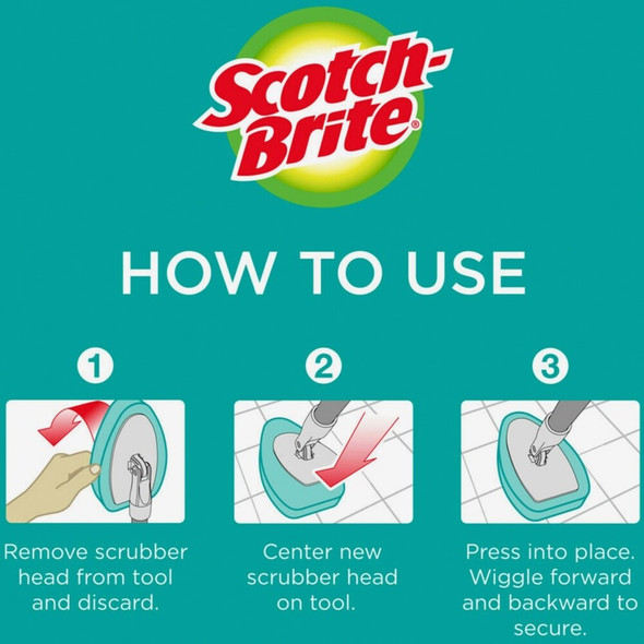 Scotch-Brite Bath Scrubber Refills - Blue - 6 - Carton 560RCT SPR-MMM560RCT