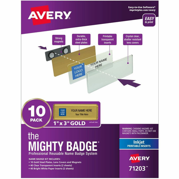 The Mighty Badge&reg; by Avery&reg;  Name Badge Kit 71203