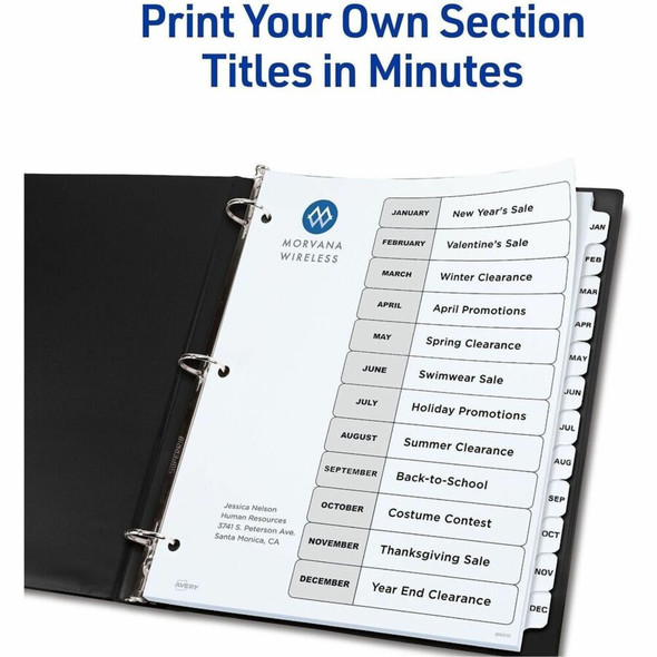 Avery Ready Index Tab Divider 11826 SPR-AVE11826