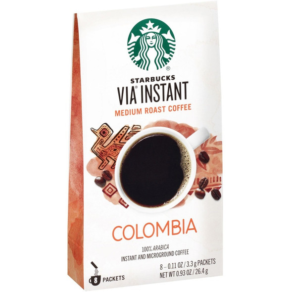 Starbucks VIA Ready Brew Colombia Coffee - Medium - 0.1 oz - Colombia - 8 / Pack