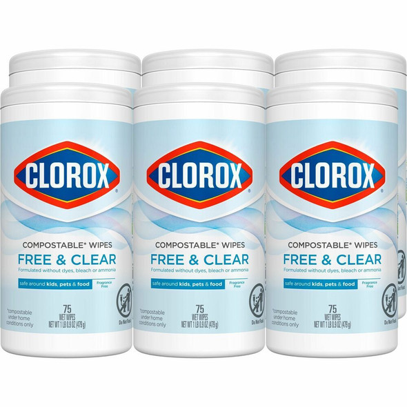 Clorox Free & Clear Cleaning Wipe 32486CT