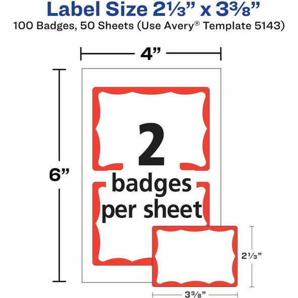 Avery&reg;  Name Badge Label 5143 SPR-AVE5143